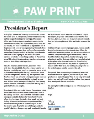 September 2022 Paw Print